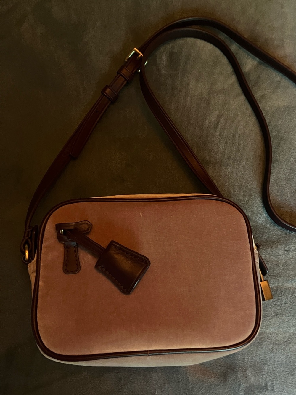 J. Crew Tan and Dark Brown Mini Crossbody Bag